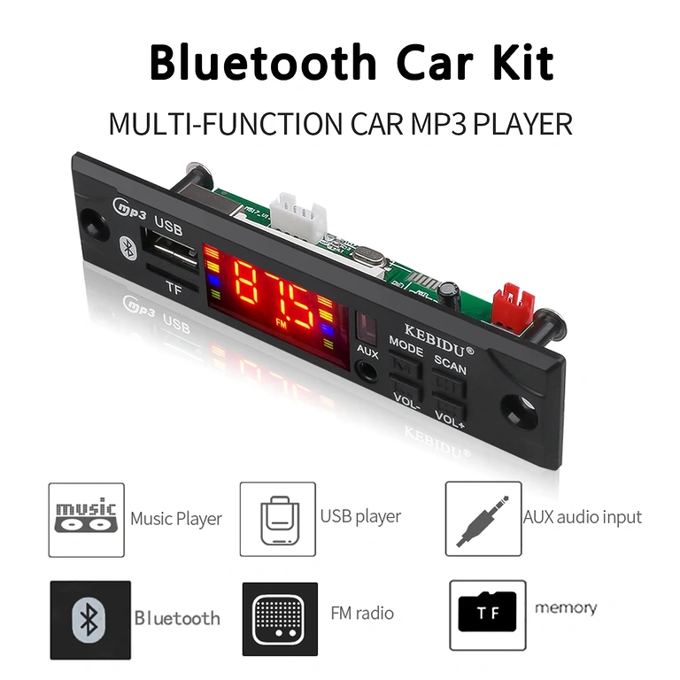 Bluetooth-äänimoduuli autoon, 12V