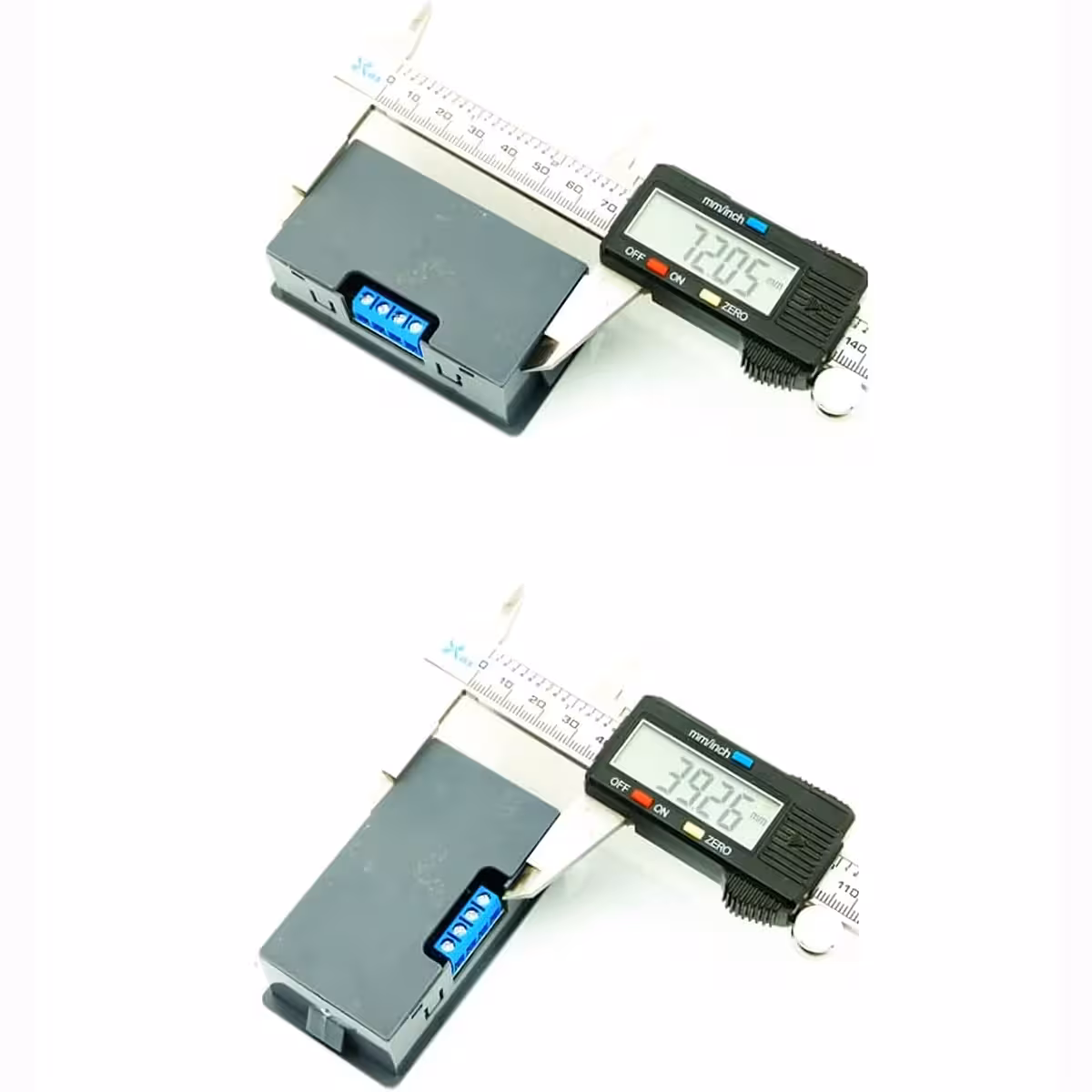 Sivukuva ajastusmoduulin tarkkoine mittoineen