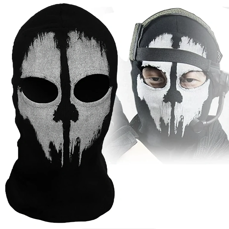 Camouflage Call of Duty Ghosts naamari, mukava ja joustava, kasvo- ja kaulasuoja