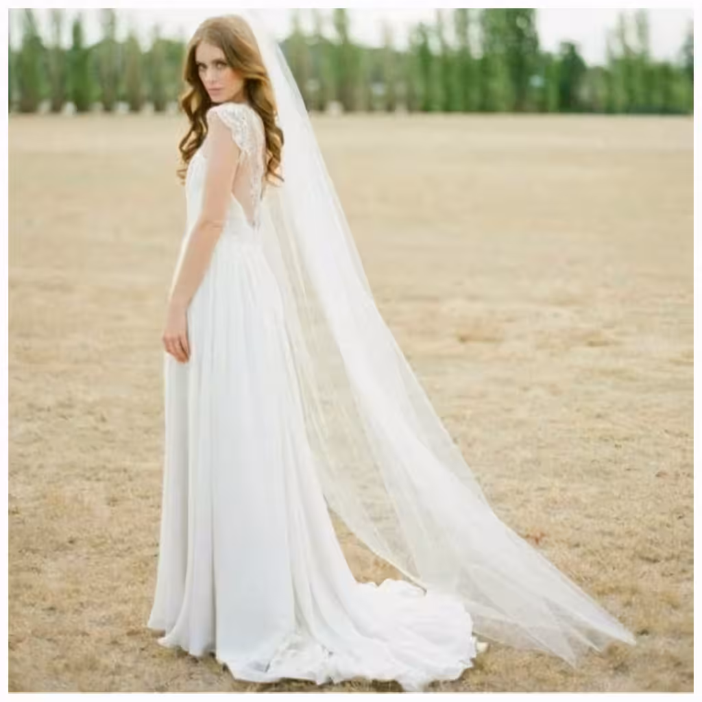 Pitkä Hääviitta 2m Kammalla – Yksinkertainen, Kappeliin ja Katedraaliin 2025