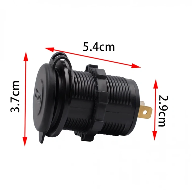 2-porttinen USB-pistoke paneelille USB-kaksoisporttipistoke kojelaudalle, moottoripyörään tai veneeseen