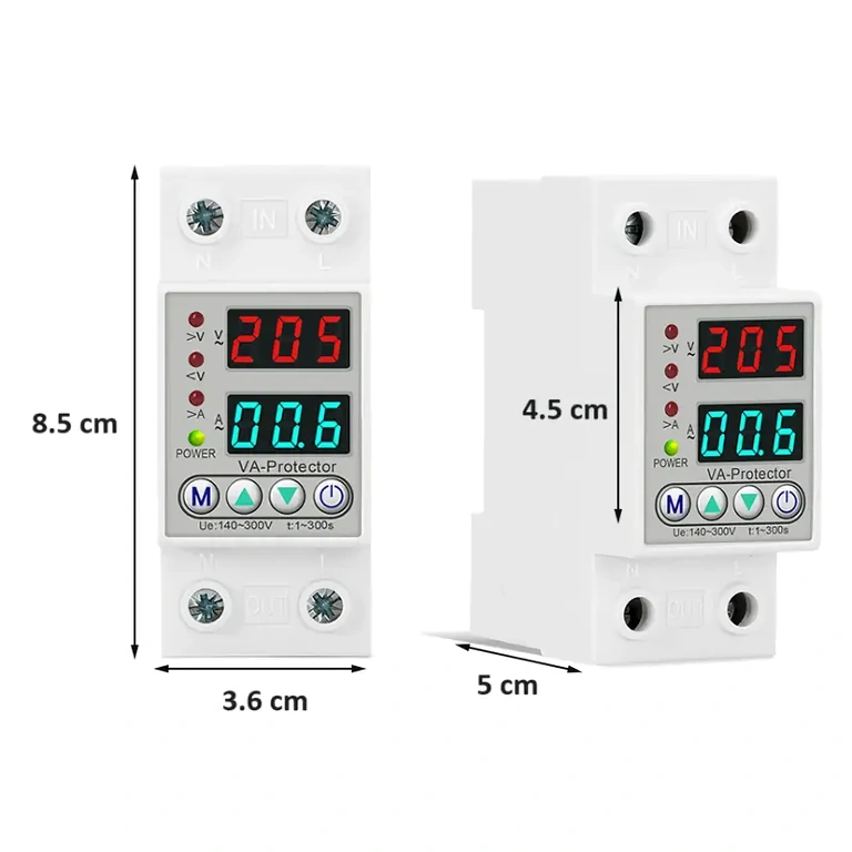 Sähköinen yksivaiherele 220V Ylijännite- ja ylivirtasuoja rele 220V