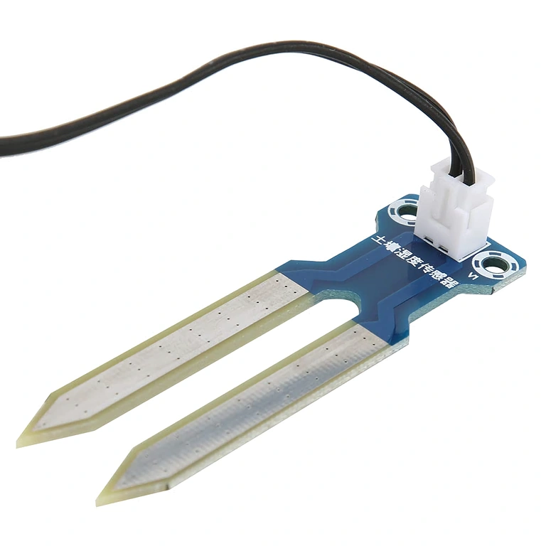 Anturi piirilevyllä ja maaperän kosteusjohdolla