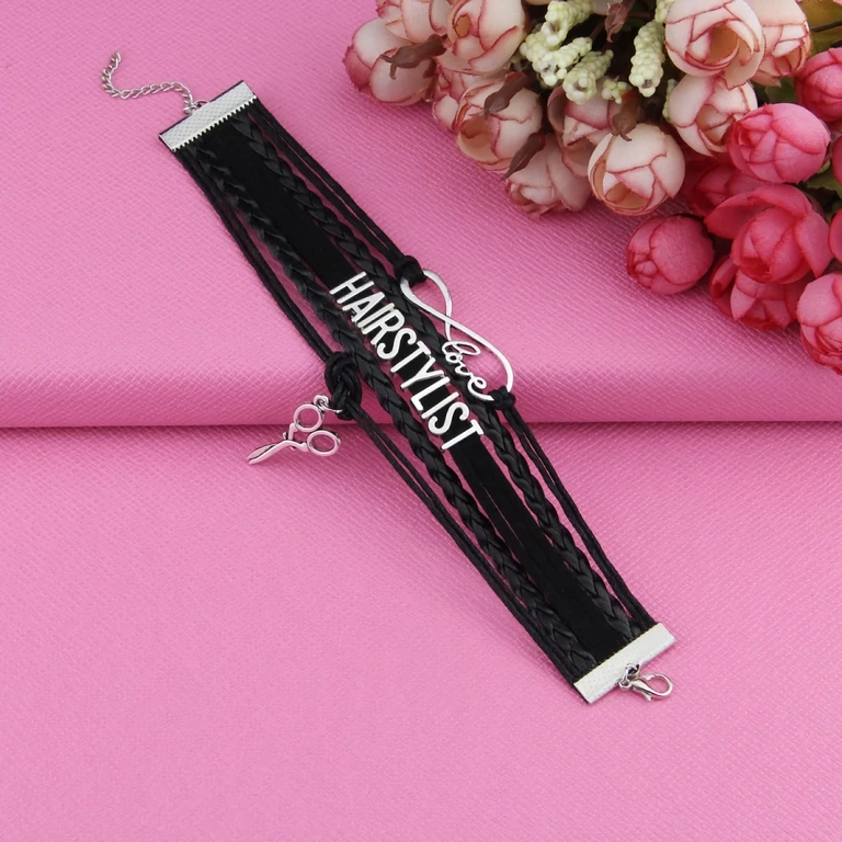 Punottu rannekoru miehille – barber-tyyli Miesten punottu rannekoru, täydellinen kampaajille ja partureille