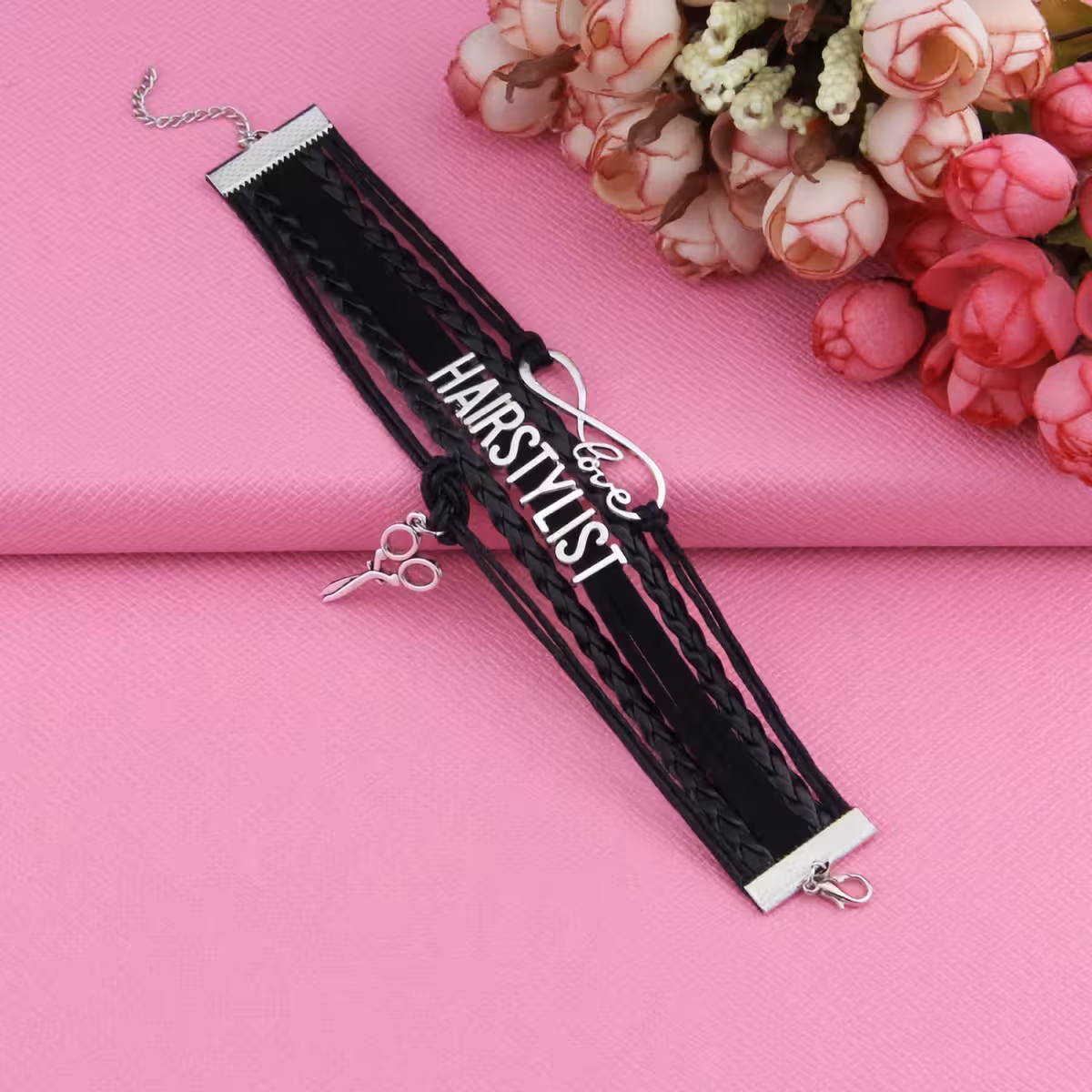 Miesten punottu rannekoru, täydellinen kampaajille ja partureille