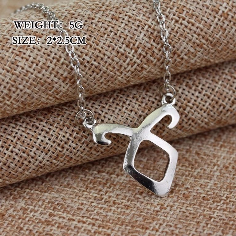 Fantasy-tyylinen enkelikaulakoru – Shadowhunters Hopeinen fantasia-koru inspiroitunut Shadowhuntereista ja City of Bonesista