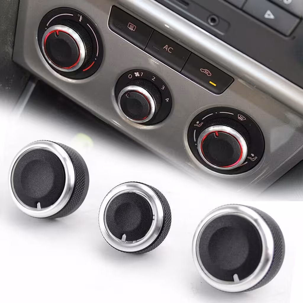 VW Golf 5,6 Passat B6 B7 Skoda Octavia 2 AC Paneelin 3 Painiketta – Alumiini