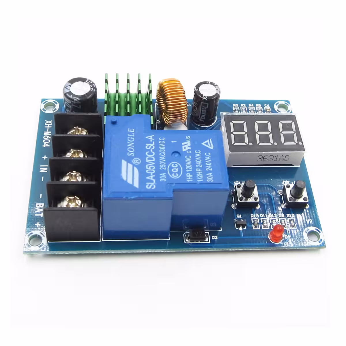 Laite, joka katkaisee virran akun latautuessa