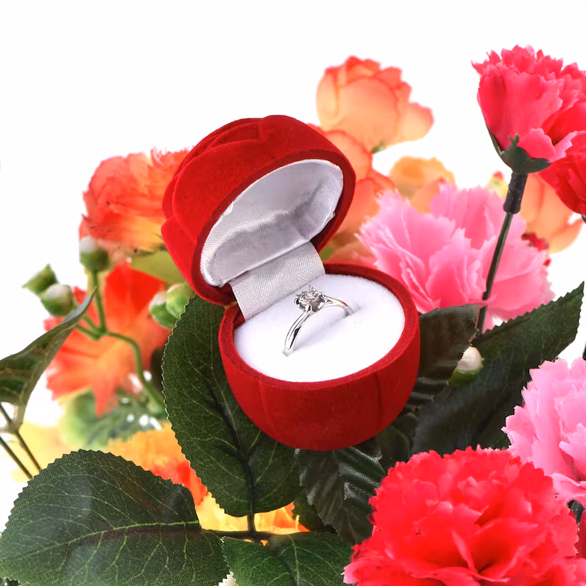 Elegantti ruusunmuotoinen lahjarasia koruille