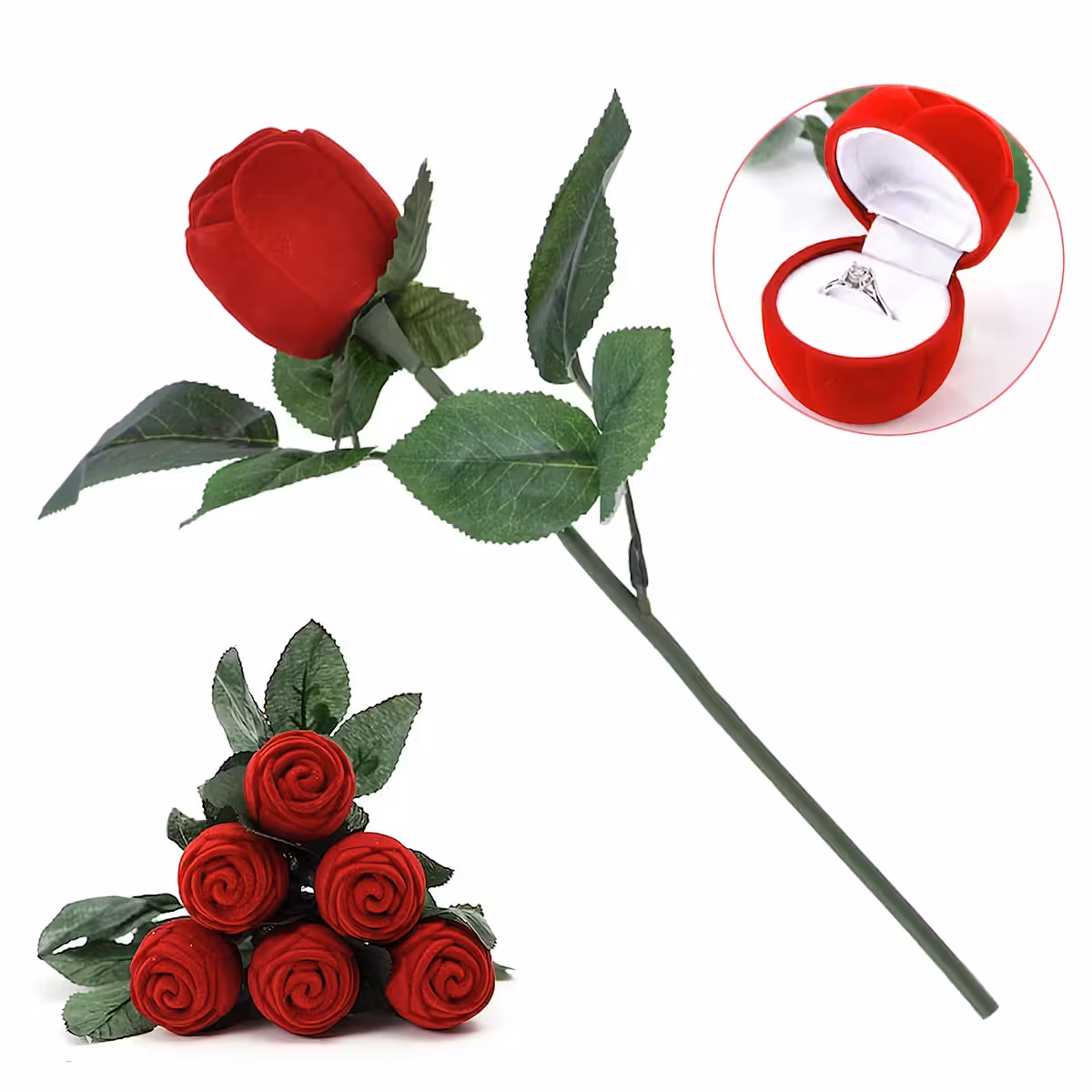 Ruusunmuotoinen rasia epätavalliseen kosintaan