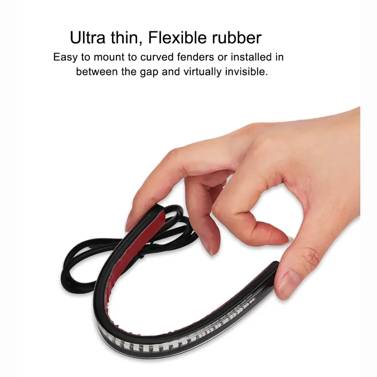 Universaali LED-vilkkuvalo moottoripyörään Itsekiinnittyvä LED-nauha vasemmalle/oikealle vilkkua varten