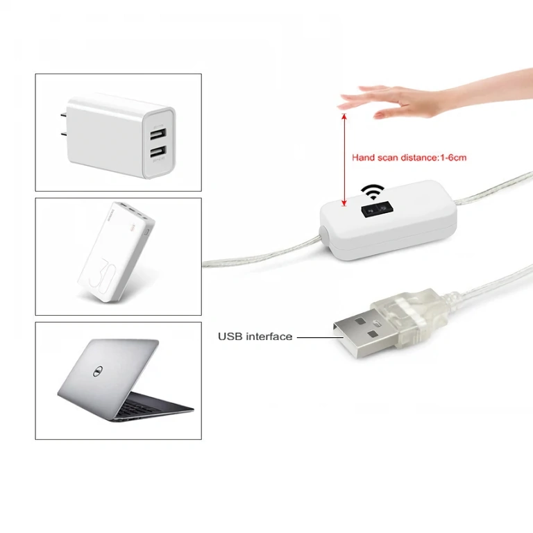 Sisätilojen LED-nauha anturilla Kylmän valkoinen LED-nauha läheisyystunnistimella