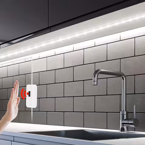 3m LED-valonauha Kylmä Valkoinen Liikeanturin ja USB 5V – Keittiö ja Kylpyhuone