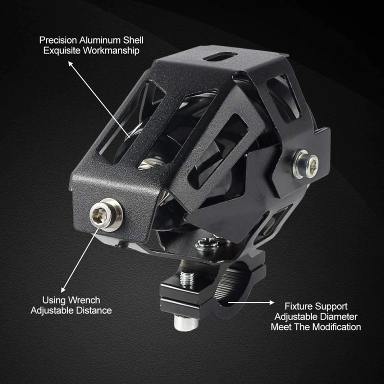 CREE U7 projektori moottoripyörään CREE U7 LED-ajovalo moottoripyörille, ruostumaton teline