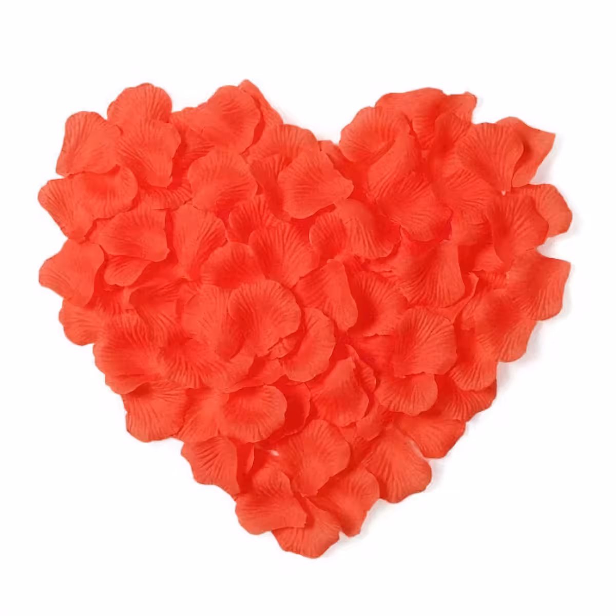 Punaiset tekoruusunterälehdet honeymoon-dekoriin