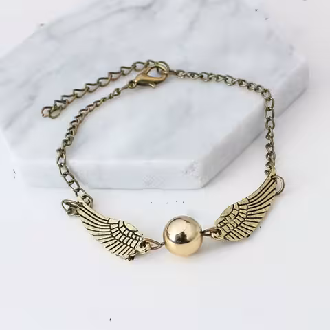 Harry Potter -rannekoru Golden Snitch & Deathly Hallows – kultainen/hopeinen, taianomainen lahja faneille