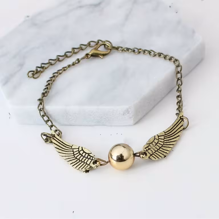 Harry Potter -rannekoru Golden Snitch & Deathly Hallows – kultainen/hopeinen, taianomainen lahja faneille