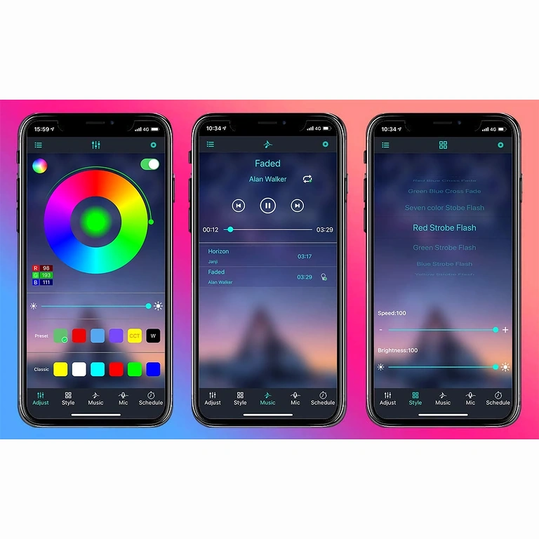 TV LED-nauha – bluetooth-ohjaus LED-nauha TV:lle, tunnelmavalaistus, himmennys ja värit