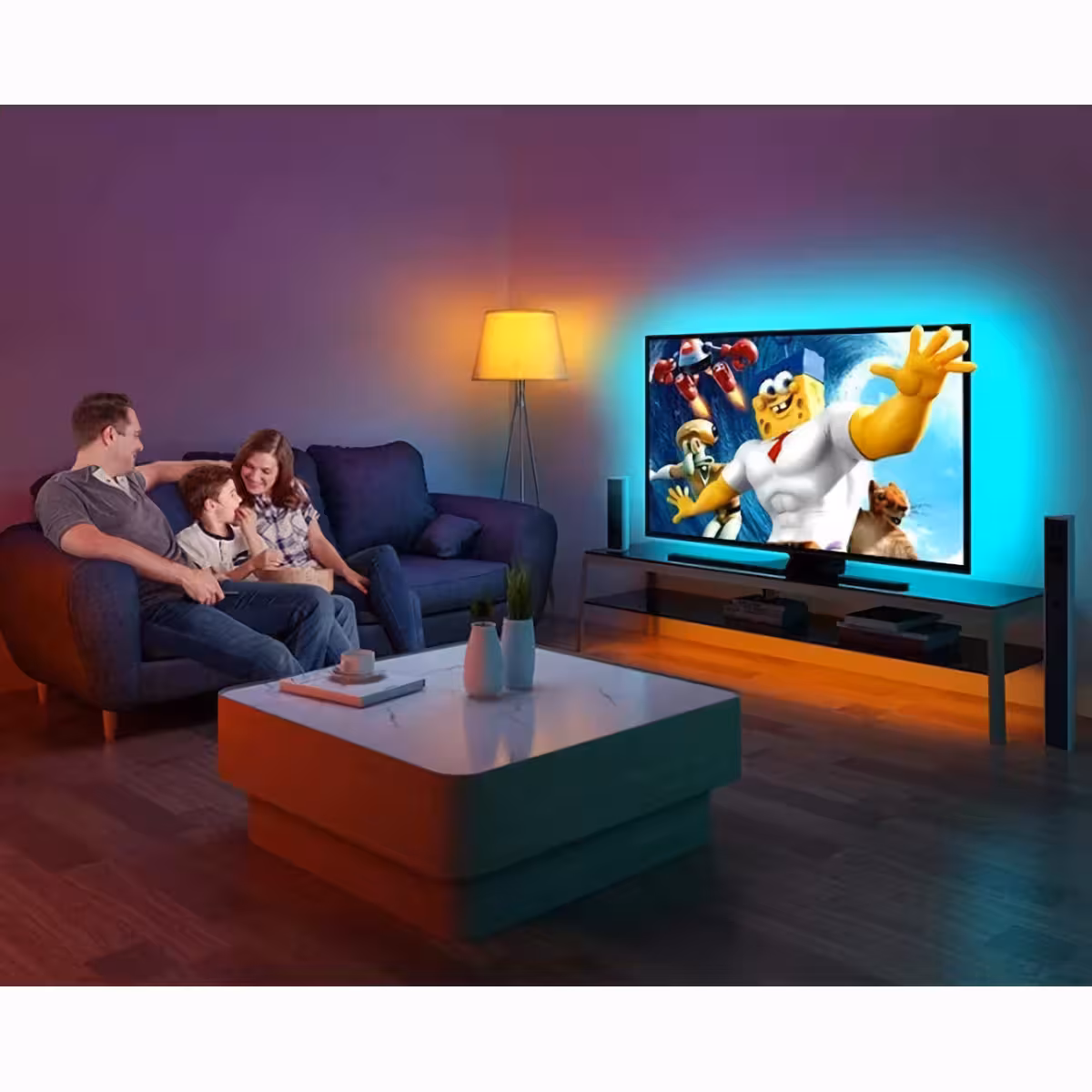 USB RGB LED-tunnelmavalo TV:lle tai näytölle, helppo asentaa