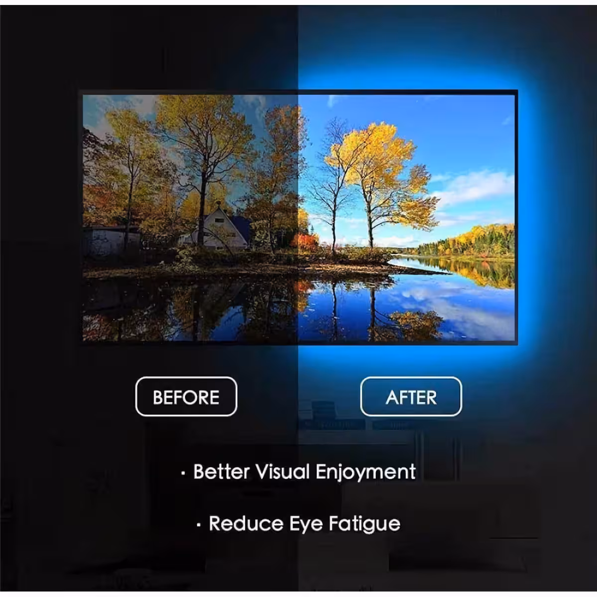 10 m USB RGB LED-nauha TV:n taustavalaistukseen tai huonekoristeluun