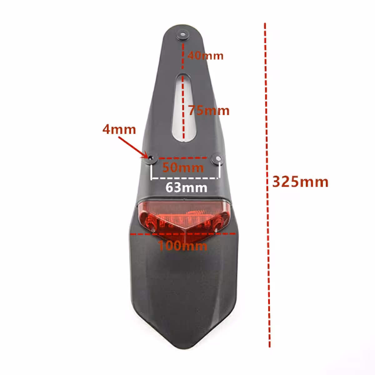 Universaali LED-takavalo, sopii moottoripyöriin ja sähköpyöriin