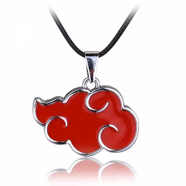 Naruto Akatsuki Red Cloud -kaulakoru – anime- ja cosplay-jalokivi