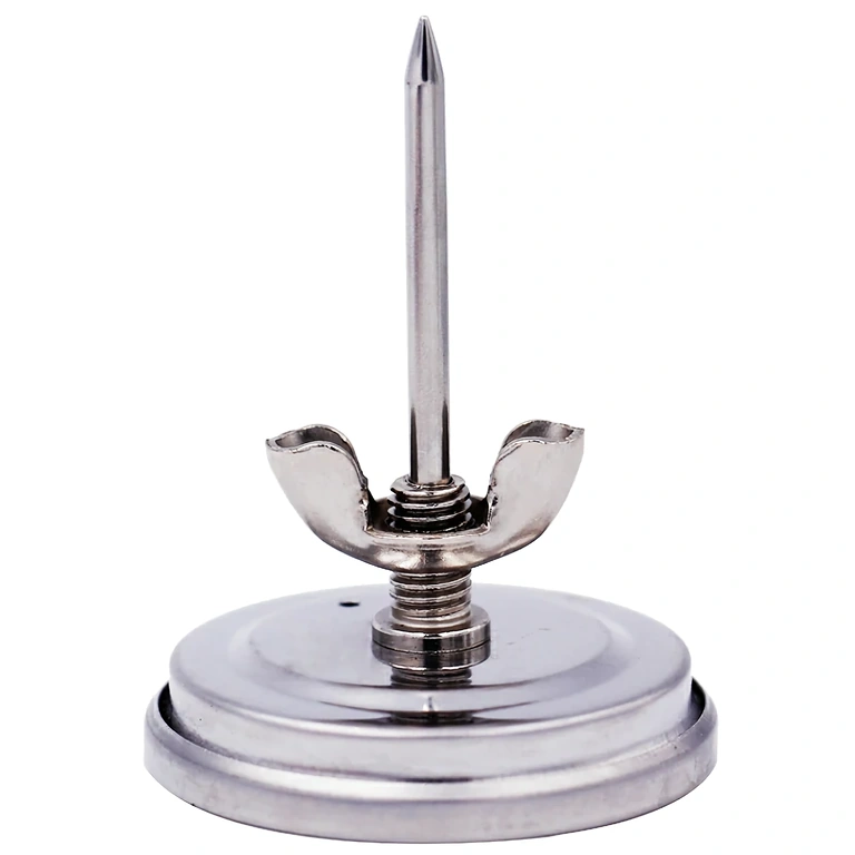 Kiinnitettävä termometri savustimelle tai grillille Varrella varustettu lämpömittari, kiinnitys kannessa