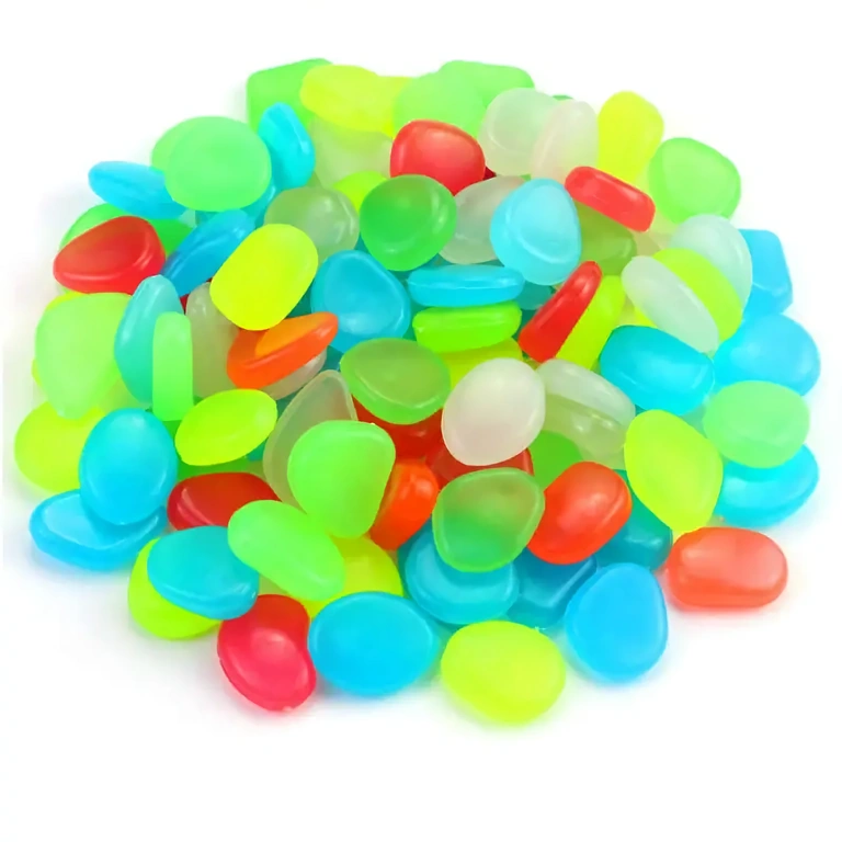 Koristekivet, jotka säteilevät valoa Fosforiset koristekivet maisemointiin