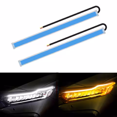 DRL LED-päivävalot, LED FLOW -dynaaminen vilkkuva nauha autoon – 2 x 60 cm, IP65