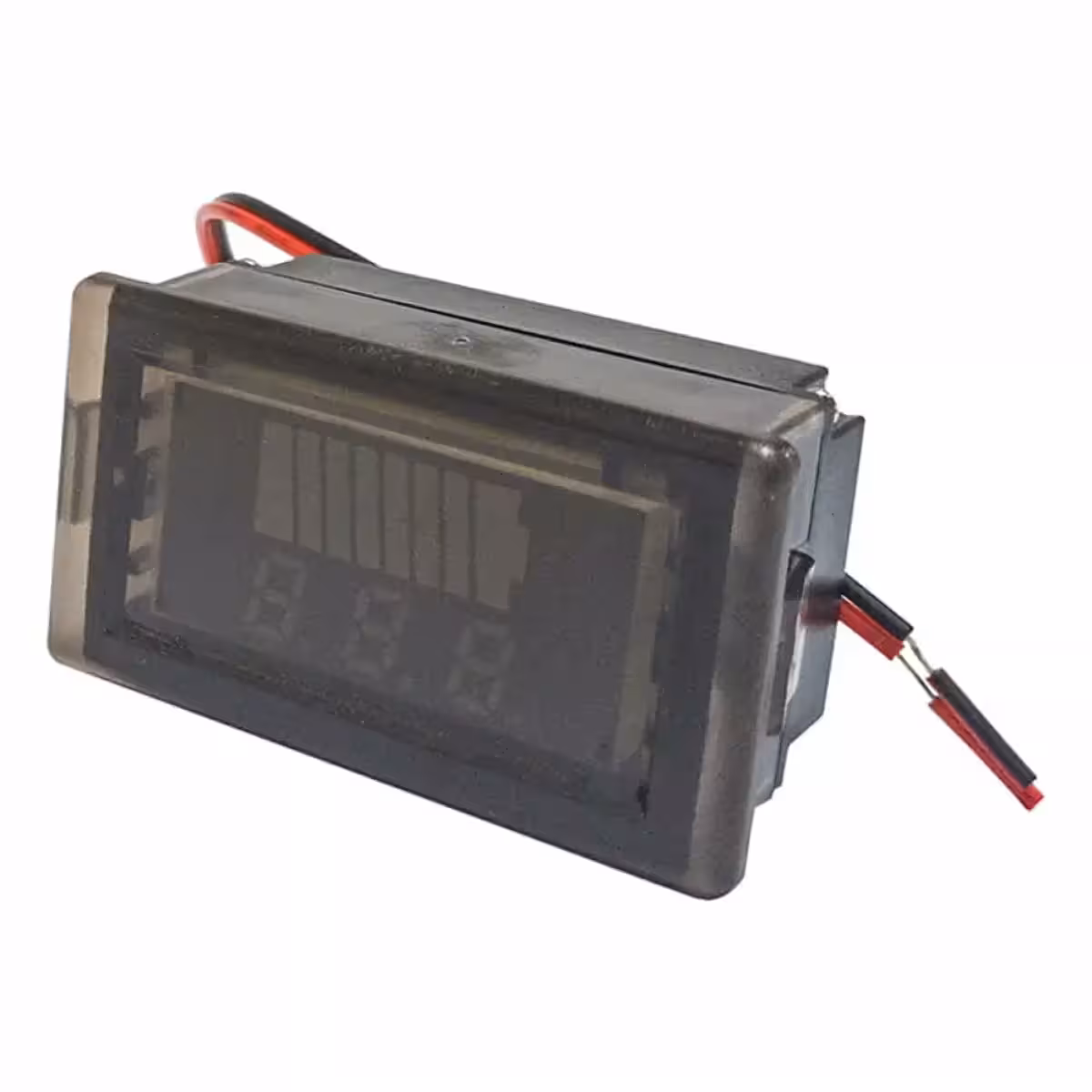 Sininen LED-näyttö akun lataustason nopeaan tarkistukseen