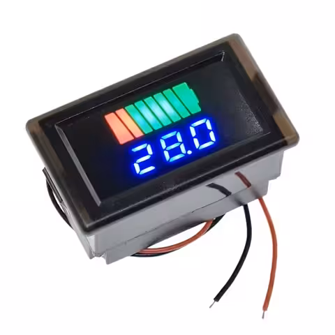 Akun tilan ilmaisin 12V–72V – LED-voltmetri autoihin, moottoripyöriin, polkupyöriin ja skoottereihin
