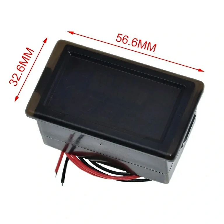 Vedenkestävä voltmetri akuille 12V-72V Auto-, moto-, pyörä- ja potkulaudanjännite-indikaattori – vedenpitävä ja kompakti