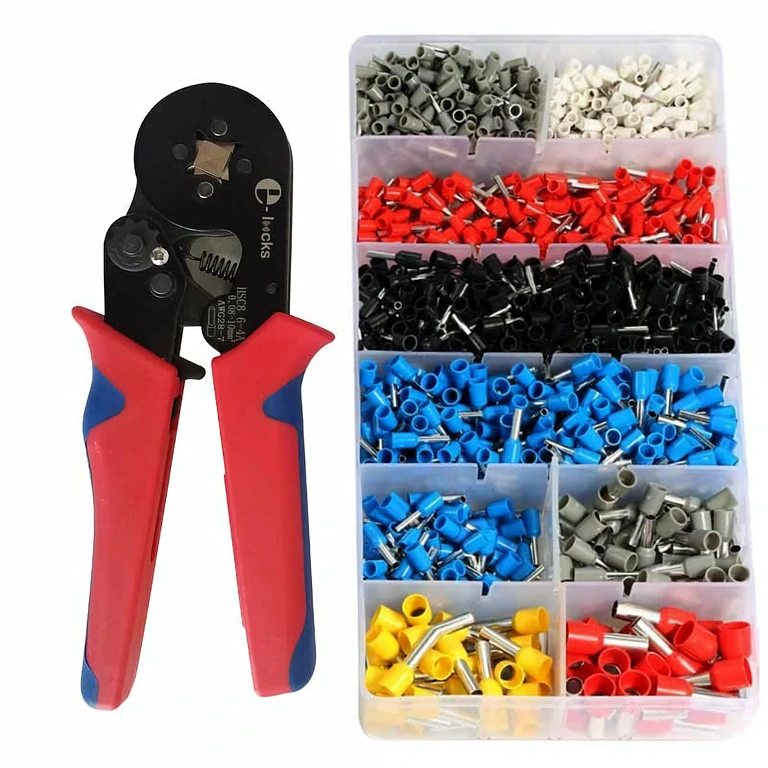 Itseensä säätyvä puristin, ratchet-mekanismi ferrule-liitoksiin