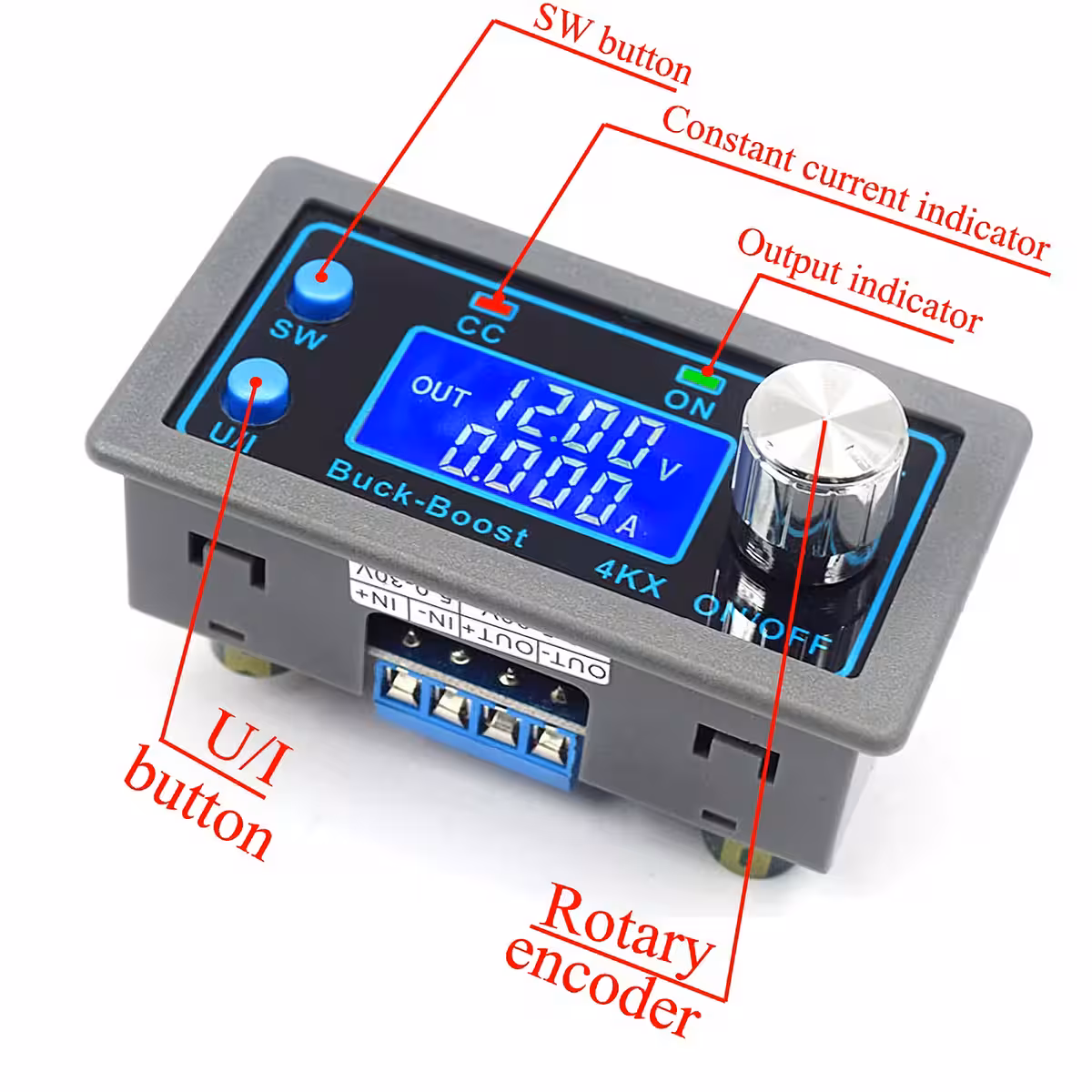 Säädettävä DC-lähde digitaalinäytöllä, kompakti koko