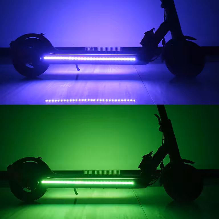 LED-valosetti sähköpotkulautaan – vedenpitävät värinauhat, kaukosäädin USB