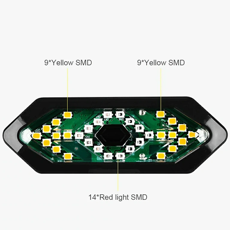 Vedenkestävä IP65-polkuvalosignaali pyörään Säänkestävä LED-valo, sopii sateiseen säähän