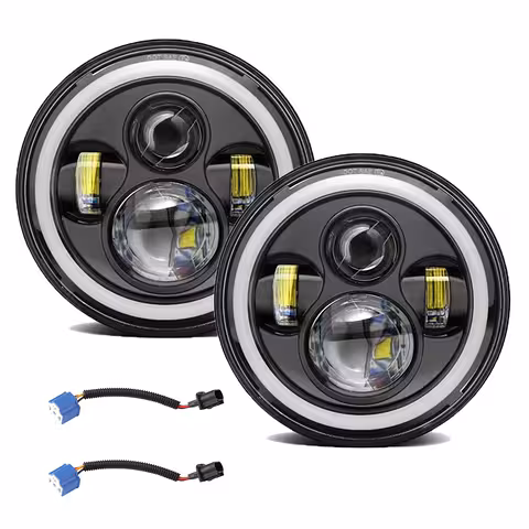 7 tuuman pyöreä LED-ajovalo Jeep Wrangler, Suzuki Samurai, Nissan Patrol – tehokas auto- ja moottoripyörävalo