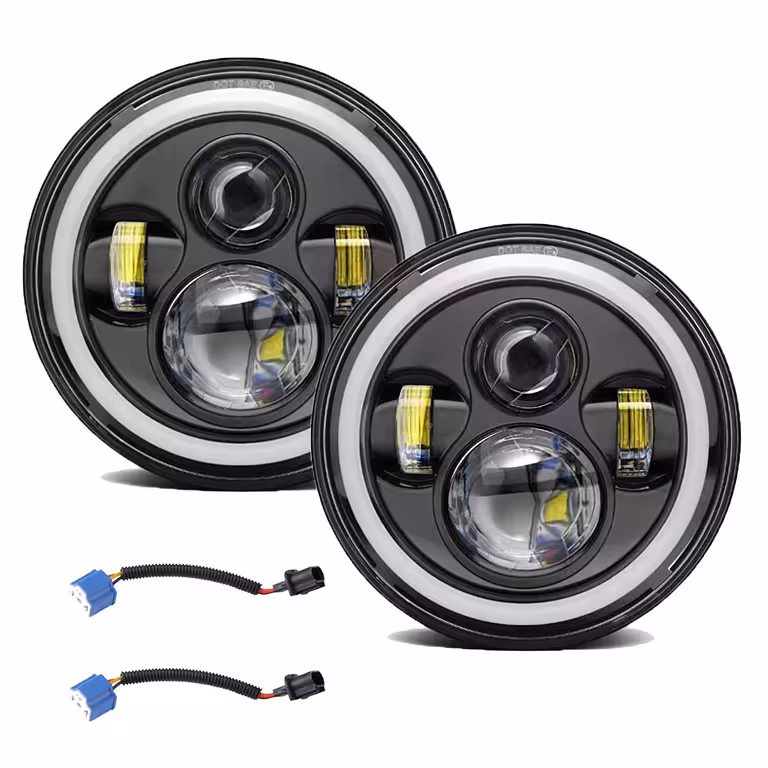 7 tuuman pyöreä LED-ajovalo Jeep Wrangler, Suzuki Samurai, Nissan Patrol – tehokas auto- ja moottoripyörävalo