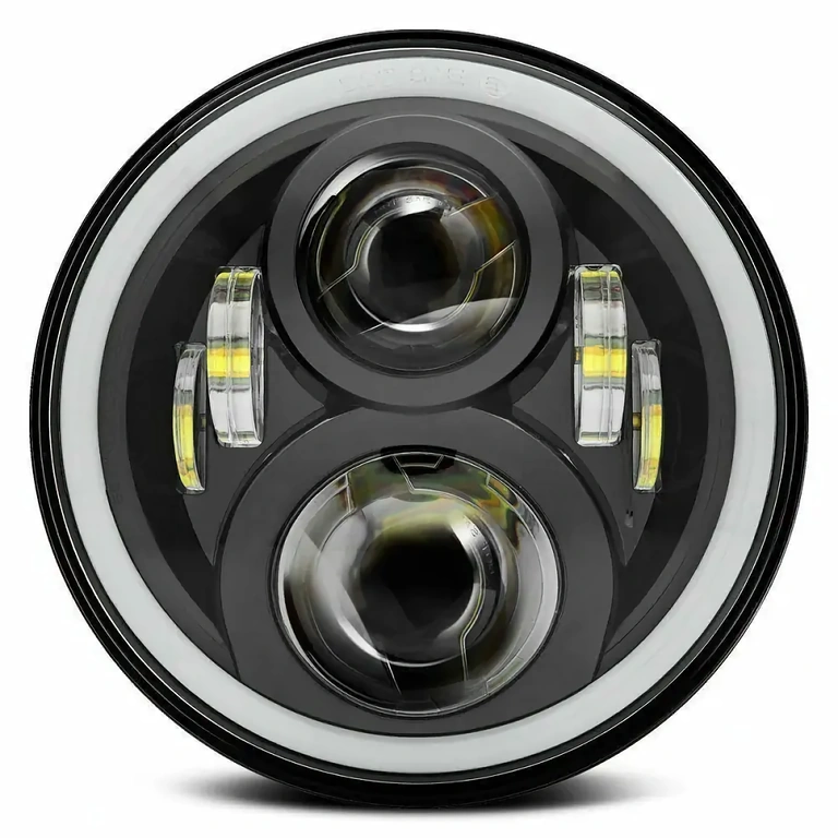 7 tuuman pyöreä LED-ajovalo autoon ja moottoripyörään Universaali 7 tuuman LED-ajovalo autoihin, moottoripyöriin, ATV:ihin, kuorma-autoihin ja traktoreihin