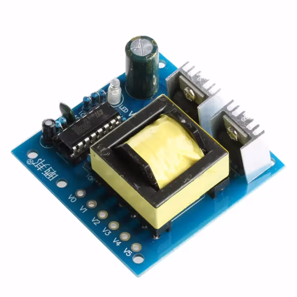 12V → useita AC-jännitteitä (20V–220V) muuntava moduuli