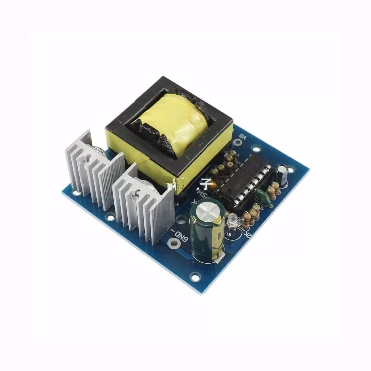 Yksinkertainen 12V → 220V invertteri, neliöaaltomuoto