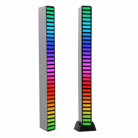 RGB LED-nauha ääniohjauksella – VU-mittari, 32 LED, USB-C, näyttävät efektit