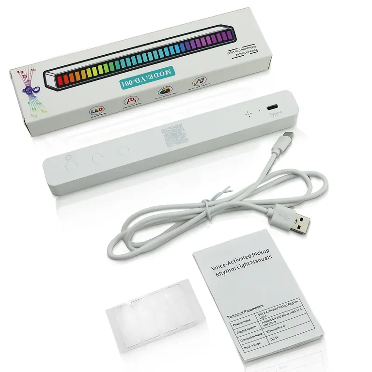 RGB LED-palkki sisäänrakennetulla akulla, monia valaistustiloja ja musiikkirytmi