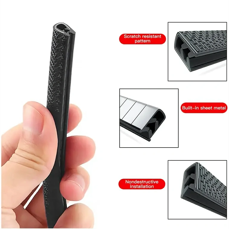 Kumitiiviste metallisella insertillä Metallivahvistettu tiivistenauha ovien suojaamiseen