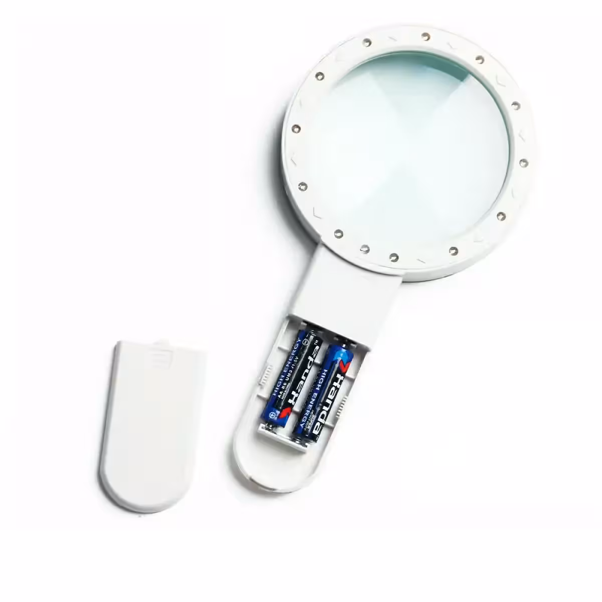 Ergonominen lupa mukavalla kahvalla ja tehokkaalla valaistuksella