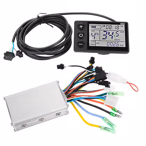 Ohjain + näyttö S866 sähköpyörälle 24V/36V/48V – 250W/350W