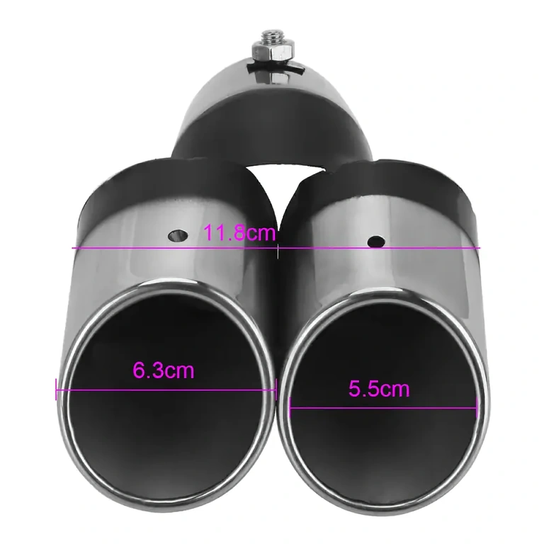 Universaali ruostumattoman teräksen päätypakoputkeen