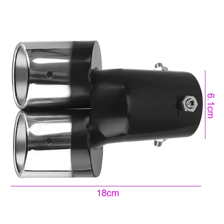 Urheilulisiä pakoputkeen kaksoisulostuloilla