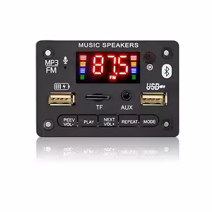 Bluetooth 5.0 audio-moduuli FM, MP3, stereo 2x40W – 5V/12V
