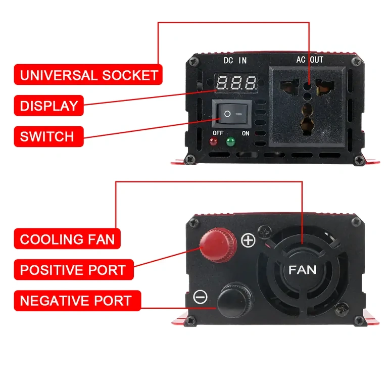 800W siniaalto DC-DC muunnin Laadukas muunnin herkkien sähkölaitteiden käyttöön